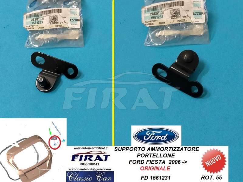 SUPPORTO AMMORTIZZATORE PORTELLONE FORD FIESTA 06-> (1561231)